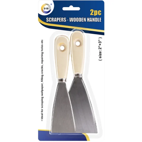 DID Wooden Handle Scrapers Set 2pc