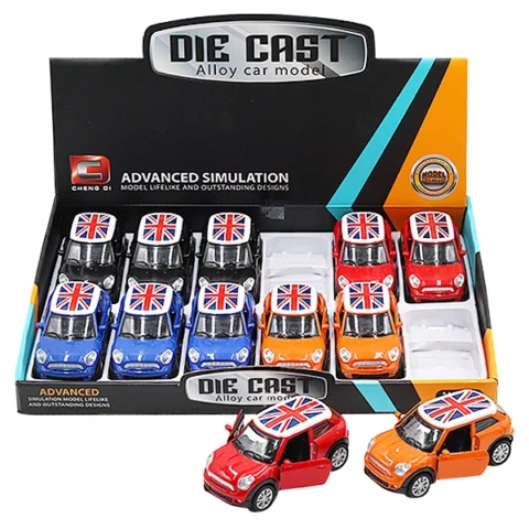 Die-Cast Alloy 1:32 Scale Pull-Back Iconic British Car Assorted 12pc