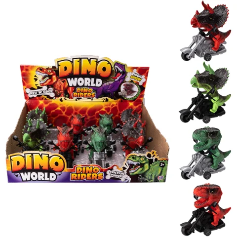 Dino World Rev 'n' Race Friction Power Dino Riders Assorted