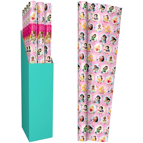 Disney Princess Character Print Gift Wrap 69cm X 2m