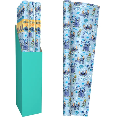 Disney Stitch Printed Gift Wrap 69cm X 2m