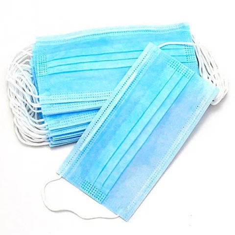 Disposable 3-Ply Face Mask With Elastic Ear Loop 50pc