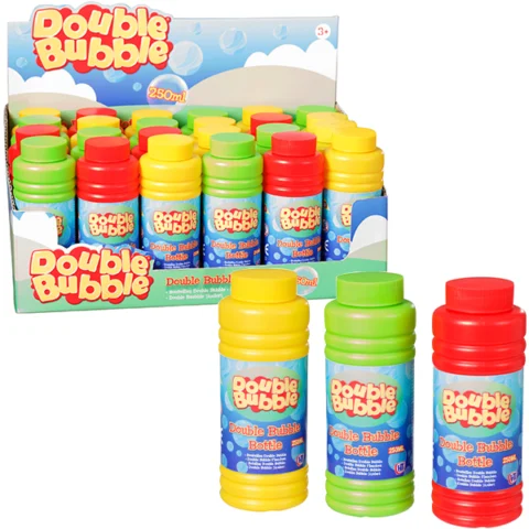 Double Bubble Bubble Bottle Assorted Colours 250ml