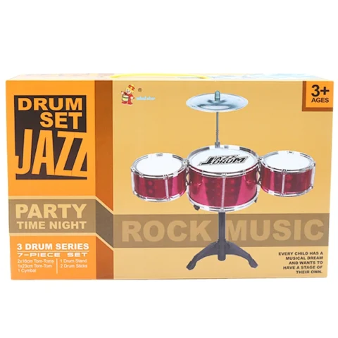 Drum-Kit 7pc With 3 Drums & Cymbal