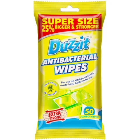 Duzzit Anti-Bacterial Wipes 50 Pack