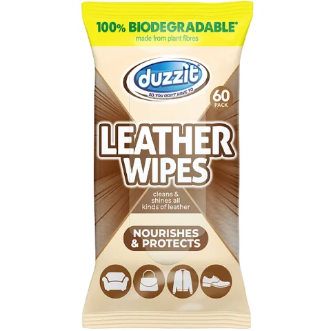 Duzzit Biodegradable Leather Wipes 60 Pack