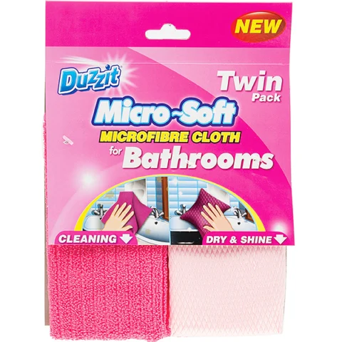 Duzzit Micro-Soft Microfibre Bathroom Cloth Set 2pc