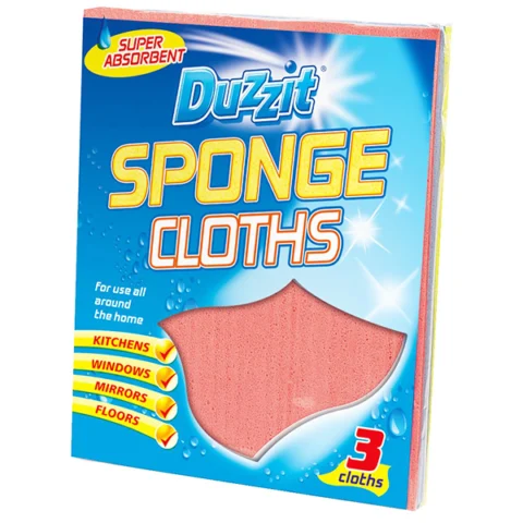 Duzzit Super-Absorbent Sponge Cloths 3 Pack