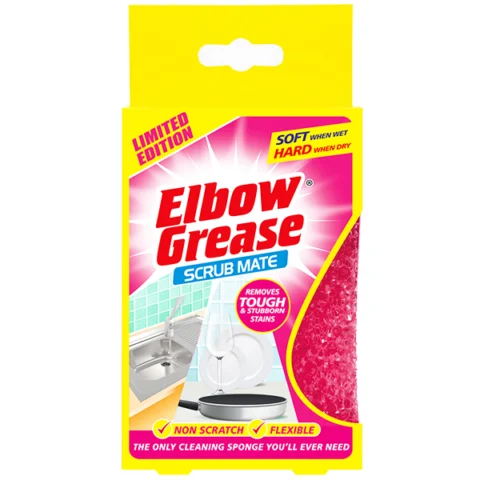 Elbow Grease Dual-Action Pink Scrub Mate Scourer