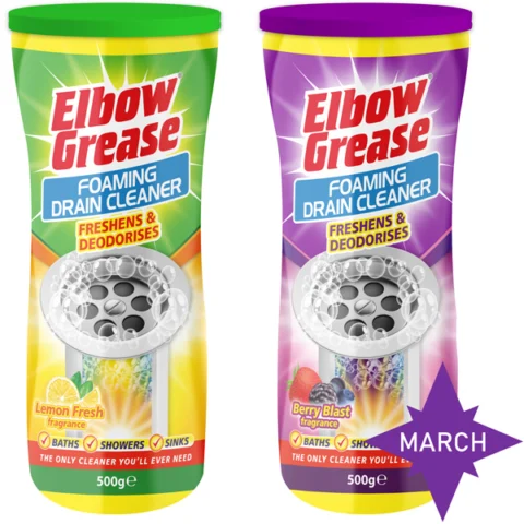 Elbow Grease Foaming Drain Cleaner 500g Assorted Fragrances