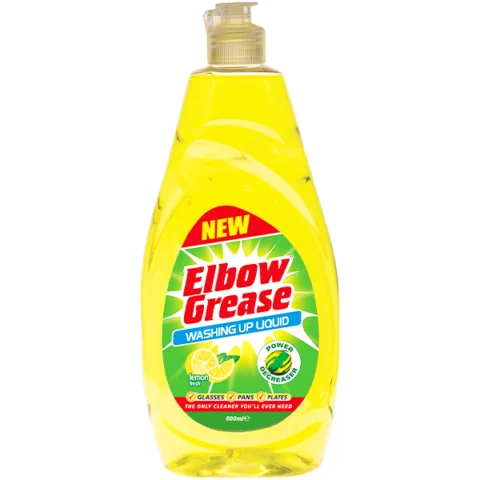 Elbow Grease Lemon-Fresh Power Degreaser Washing Up Liquid 600ml