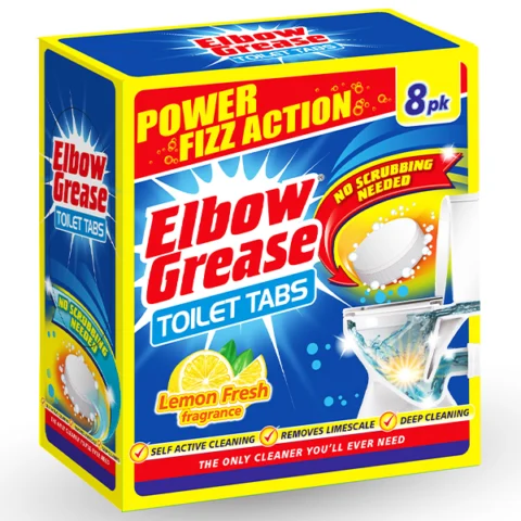 Elbow Grease Lemon Fresh Toilet Tablets 8 Pack