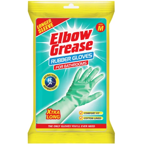 Elbow Grease Long Sleeve Rubber Gloves Medium