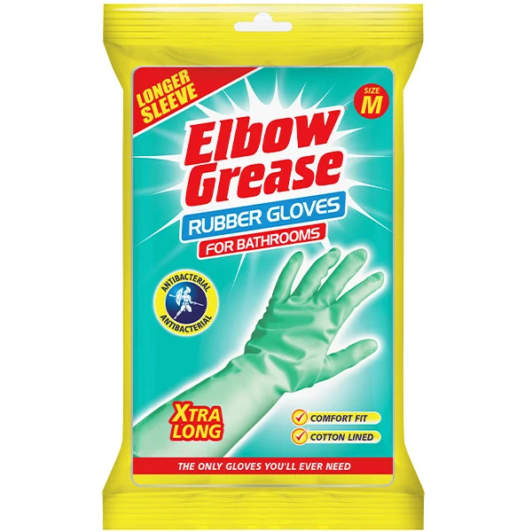 Elbow Grease Long Sleeve Rubber Gloves Medium