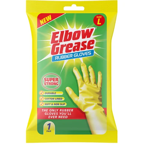 Elbow Grease Super Strong Rubber Gloves Large