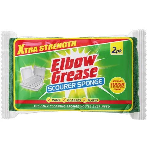 Elbow Grease Super Strong Scourer Sponge 2 Pack