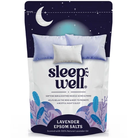 Elysium Sleepzzz Well 100% Natural Lavender Oil Epsom Salts 450g