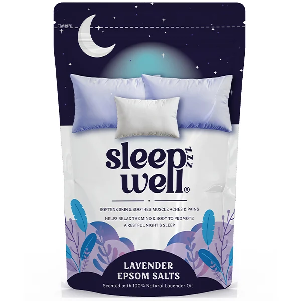 Elysium Sleepzzz Well 100% Natural Lavender Oil Epsom Salts 450g