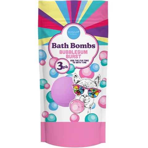 Elysium Spa Bubblegum Burst Bath Bombs 50g 3 Pack