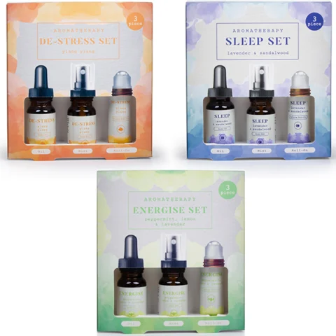 Elysium Spa Wellness Aromatherapy Set 3pc Assorted (Energise, De-Stress & Sleep)