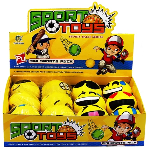 Emotion Face Sponge Balls Assorted 12pc