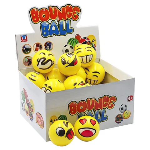 Emotion PU Bounce Ball 7.3cm Assorted 24pc