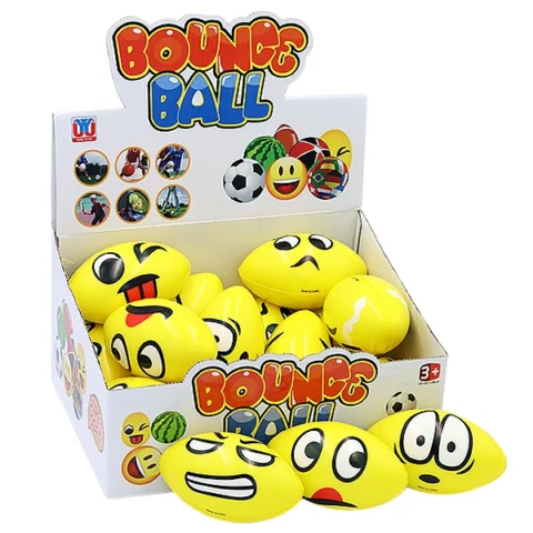 Emotion Rugby Sponge Ball Assorted 12cm 16pc