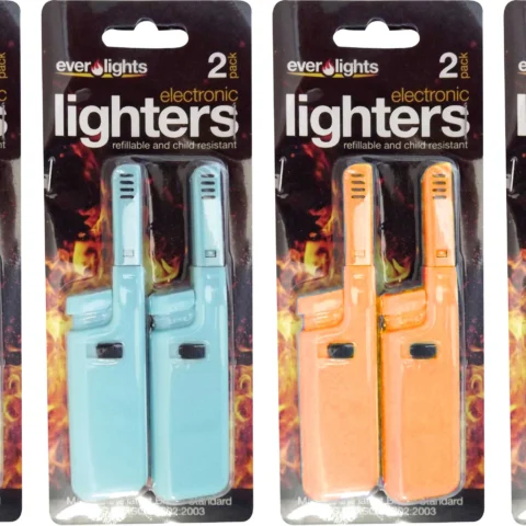 Ever Lights Refillable Twin Pack Electric Lighters