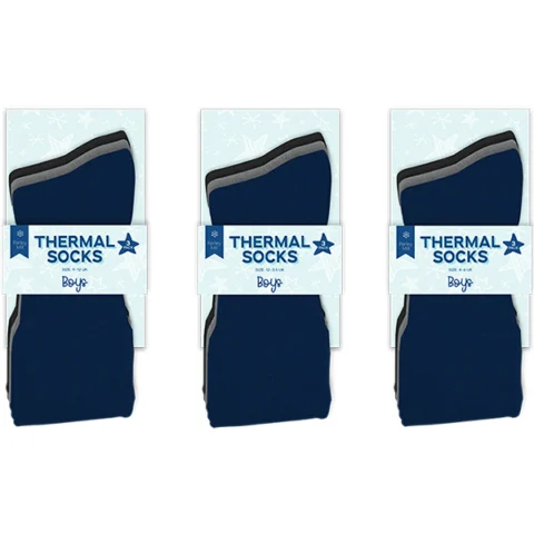 Farley Mill Assorted Colour Boys Thermal Socks 3 Pack