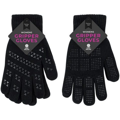 Farley Mill Black Women's Gripper Gloves Assorted