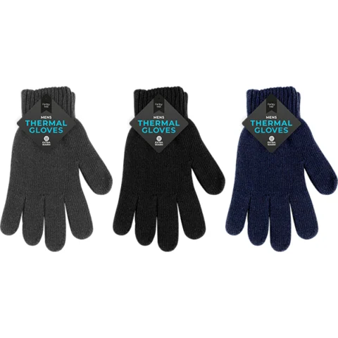 Farley Mill Extra Warm Men's Thermal Gloves Assorted Colours
