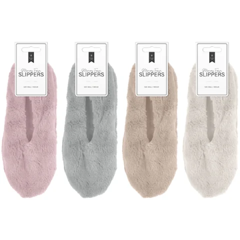 Farley Mill Faux Fur Memory Foam Slipper Socks Assorted
