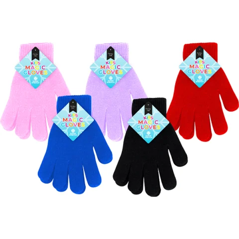 Farley Mill Kids Plain Magic Gloves Assorted Colours