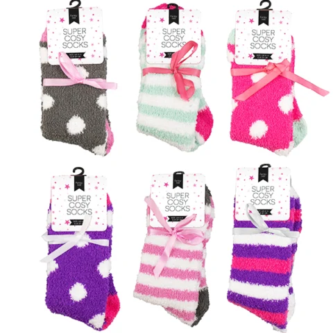Farley Mill Ladies' Size 4-6 Cosy Printed Socks Assorted