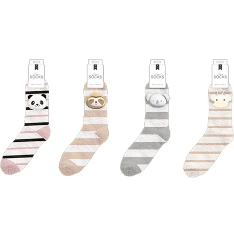 Farley Mill Ladies' Size 4-6 Novelty Slipper Socks Assorted