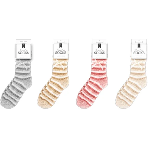 Farley Mill Ladies' Size 4-6 Super Cosy Striped Socks Assorted