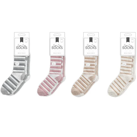 Farley Mill Ladies' Size 4-7 Cosy Socks 3 Pack Assorted