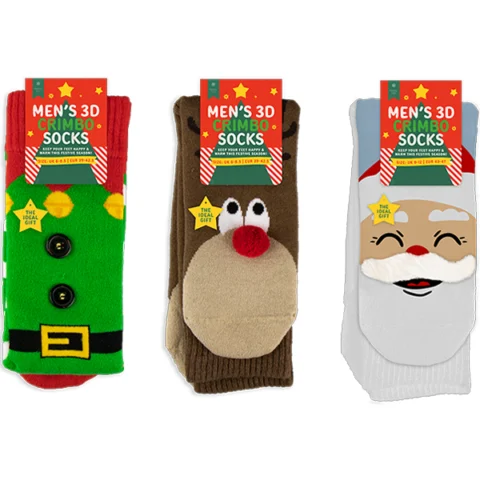Farley Mill Men's 3D Christmas Socks Assorted
