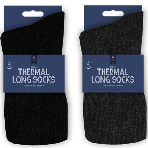 Farley Mill Men's Extra Warm Thermal Long Socks 7-11 Assorted Colours