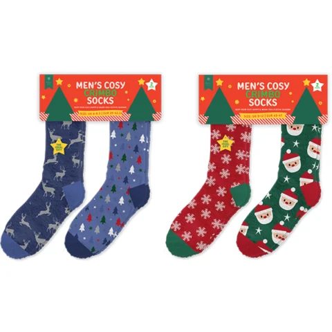 Farley Mill Men's Festive Socks 2 Pack Assorted