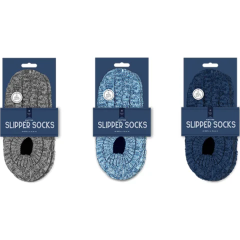 Farley Mill Men's Marl Knitted Slipper Socks Assorted