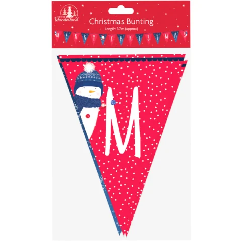 Festive Wonderland Merry Christmas Bunting 3.7M