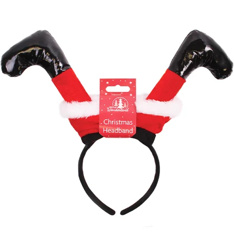 Festive Wonderland Santa Legs Christmas Headband