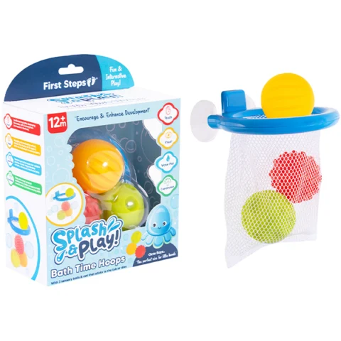 First Steps 12m+ Suction Bath Time Basketball Baby Play Set