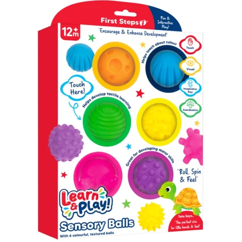 First Steps Assorted Baby Sensory Balls 6 Pack
