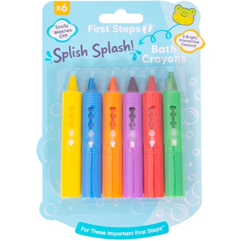 First Steps Assorted Colours Bath Crayons 6 Pack