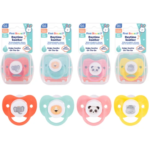 First Steps Baby Soother With Steriliser Box Assorted