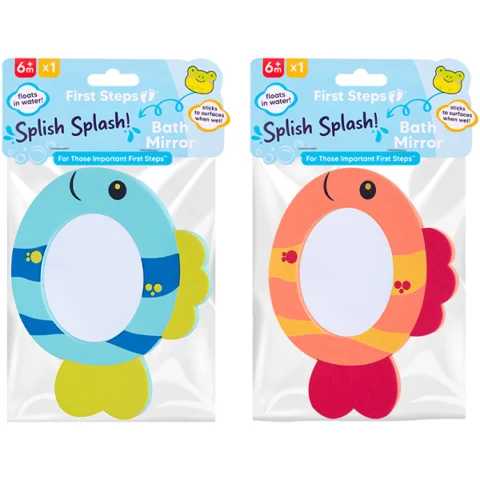 First Steps Cute Fish Bath Foam Mirror Assorted