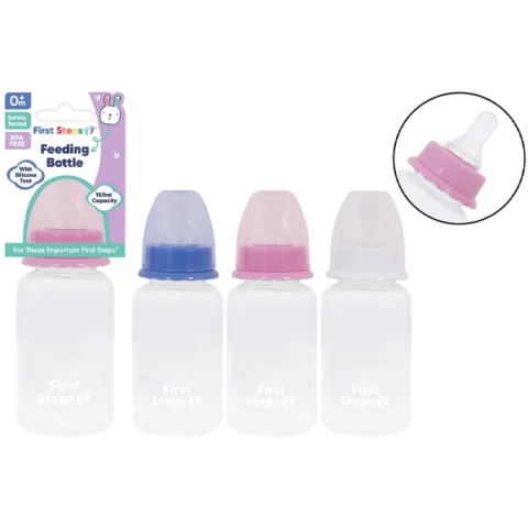 First Steps New Born Feeding Bottle 150ml 3 Assorted
