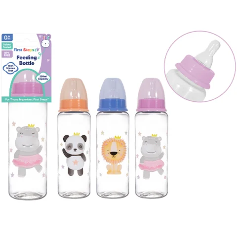 First Steps Safari Baby Feeding Bottle 250ml